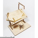 StonKraft Wooden 3D Puzzle Miniature Drafting Table Home Decor Construction Toy Modeling Kit School Project Easy to Assemble  B07581DF9Q